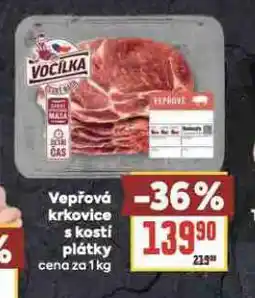 Billa Vepřová krkovice s kostí plátky nabídka