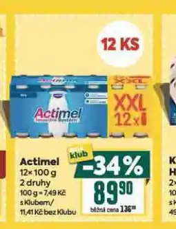 Billa Actimel nabídka