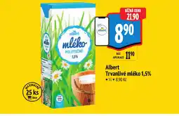 Albert Albert Trvanlivé mléko 1,5% nabídka
