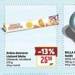 Billa Listové těsto nabídka