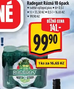 Albert Radegast Rázná 10 6pack nabídka
