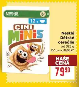 Billa Nestlé Dětské cereálie nabídka