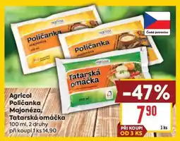 Billa Agricol Poličanka Majonéza, Tatarská omáčka nabídka