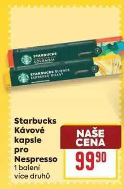 Billa Starbucks Kávové kapsle pro Nespresso nabídka