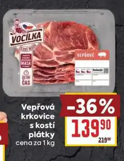 Billa Vepřová krkovice s kostí – plátky • nabídka