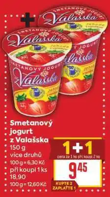 Billa Smetanový jogurt z Valašska nabídka