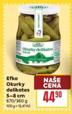 Billa Efko Okurky delikates 5–8 cm nabídka