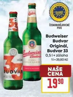 Billa Budweiser Budvar Original Budvar 33 nabídka