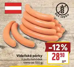 Billa Vídeňské párky* • nabídka