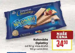 Billa Kolonáda oplatky nabídka