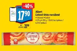 Albert Albert Listové těsto rozválené nabídka