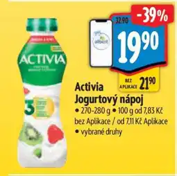 Albert Activia jogurtový nápoj nabídka