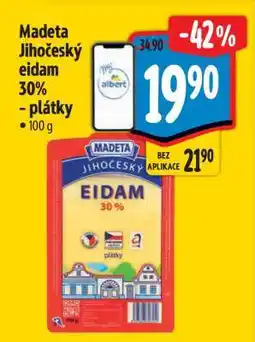 Albert Madeta Jihočeský eidam 30 plátky nabídka