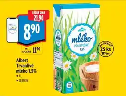 Albert Albert Trvanlivé mléko 1,5 nabídka