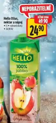 Albert Hello džus, nektar a nápoj nabídka