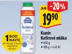 Albert Kunín Kefírové mléko nabídka