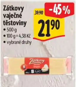 Albert Zátkovy vaječné těstoviny nabídka