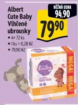 Albert Albert Cute Baby Vlhčené ubrousky nabídka