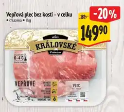 Albert Vepřová plec bez kosti v celku nabídka