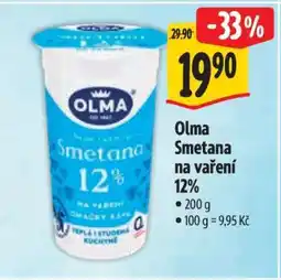 Albert Olma smetana na vaření 12% nabídka