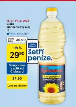 Tesco Giana Slunečnicový olej nabídka