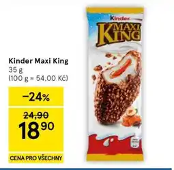 Tesco Kinder Maxi King nabídka