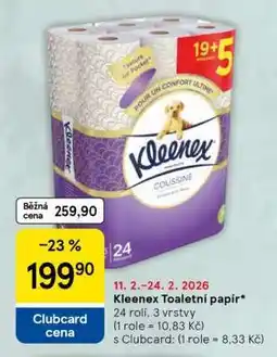 Tesco Kleenex Toaletní papír nabídka