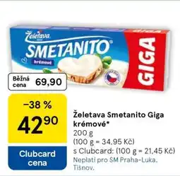 Tesco Želetava Smetanito Giga krémové nabídka