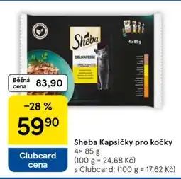 Tesco Sheba kapsičky pro kočky nabídka