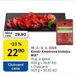 Tesco Kmotr Kmotrova klobása mix nabídka