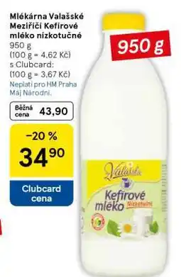 Tesco Mlékárna Valašské Meziříčí Kefírové mléko nízkotučné nabídka