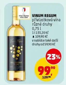 Penny Market VINUM REGUM přívlastková vína různé druhy nabídka