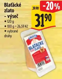 Albert Blaťácké zlato - výseč nabídka