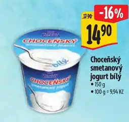 Albert Choceňský smetanový jogurt bílý nabídka