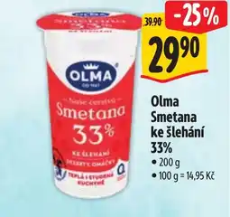 Albert OLMA Smetana ke šlehání 33% nabídka