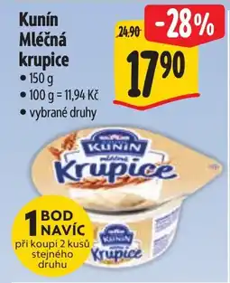 Albert Kunín Mléčná krupice nabídka