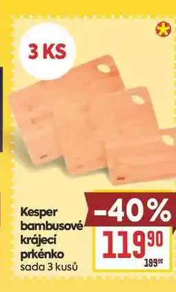 Billa Kesper bambusové krájecí prkénko sada 3 kusů nabídka