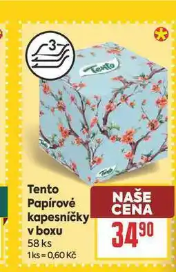 Billa Tento Papírové kapesníčky v boxu 58 ks nabídka