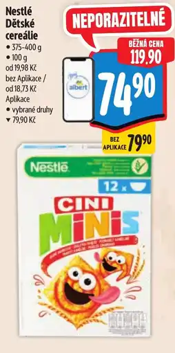 Albert Nestlé Dětské cereálie nabídka