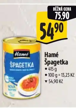 Albert Hamé Špagetka nabídka