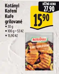 Albert Kotányi Koření Kuře grilované nabídka