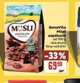 Billa Bonavita müsli zapékané nabídka