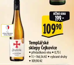 Albert Templářské sklepy Čejkovice nabídka