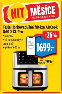 Albert Tesla Horkovzdušná fritéza AirCook Q60 XXL Pro nabídka