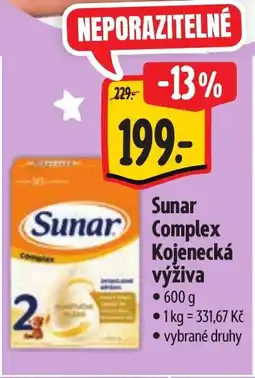 Albert Sunar Complex Kojenecká výživa nabídka