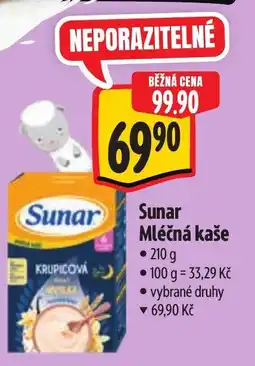Albert Sunar Mléčná kaše nabídka