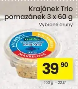 Kubík potraviny Krajánek Trio pomazánek nabídka