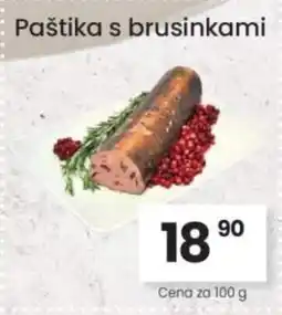 Kubík potraviny Paštika s brusinkami nabídka