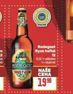 Billa Pivo radegast ryze hořká 12 nabídka