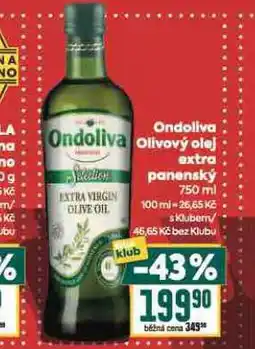 Billa Ondoliva olivový olej panenský nabídka